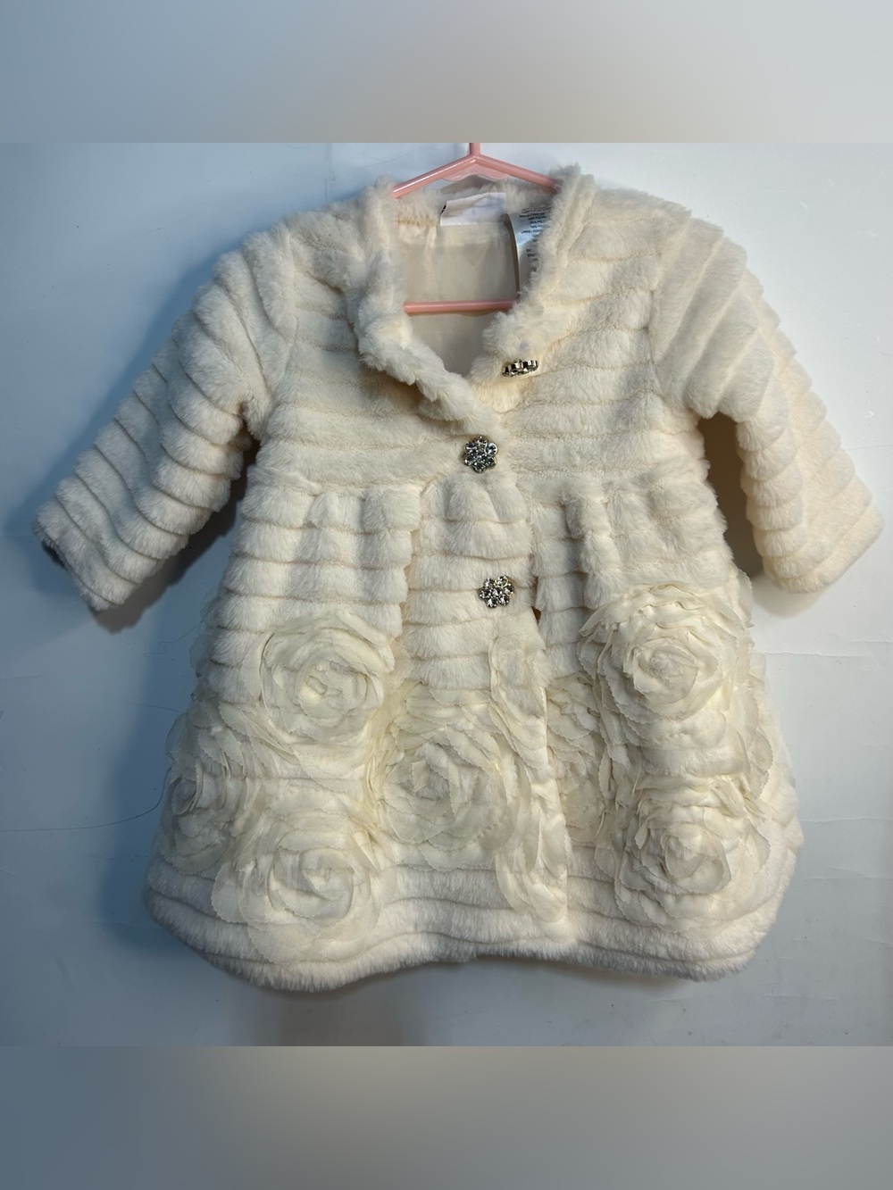 5 for $25🔥Blueberi Boulevard Vegan Fur Coat Baby Girl Size 12 Months